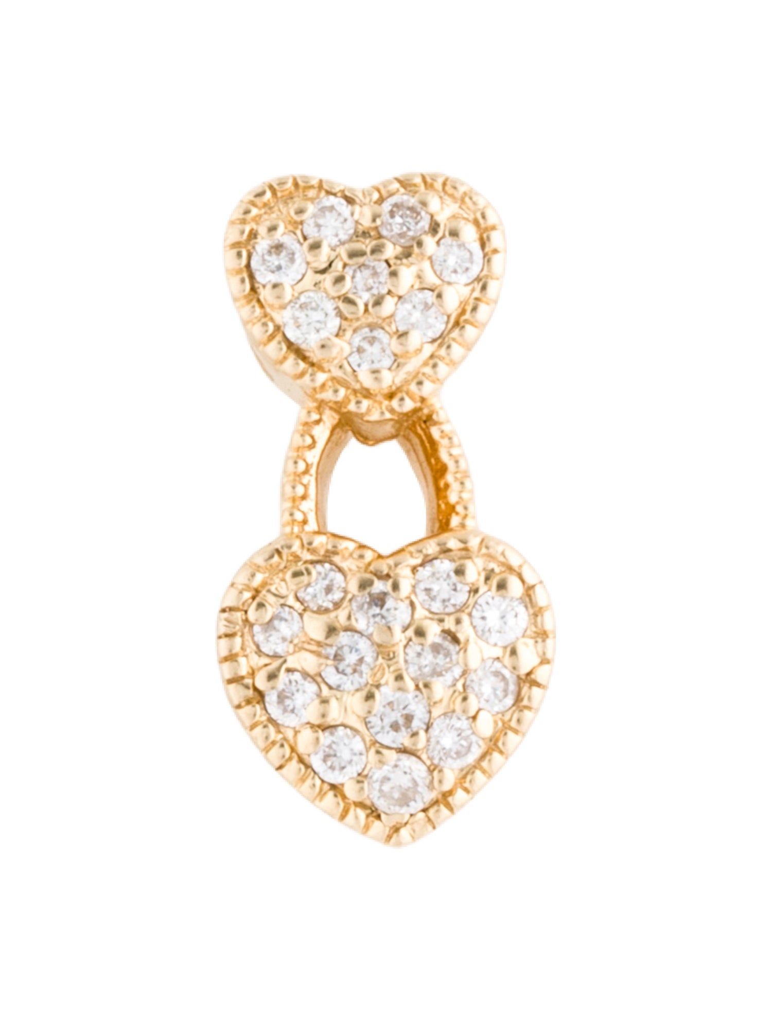 Pendant 14K Diamond Heart Lock Pendant